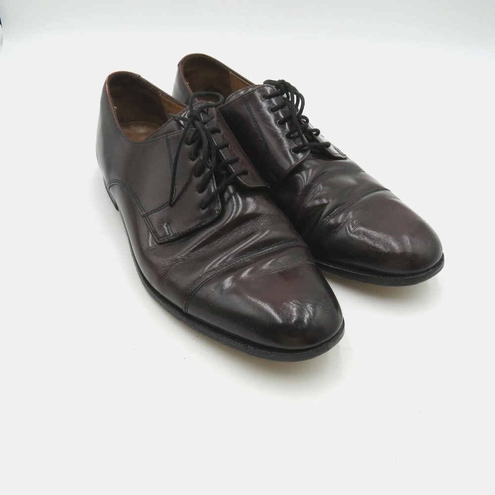 Cole Haan Dress Shoes Mens Size 12 Brown Oxblood Cap Toe Leather Oxford Derby